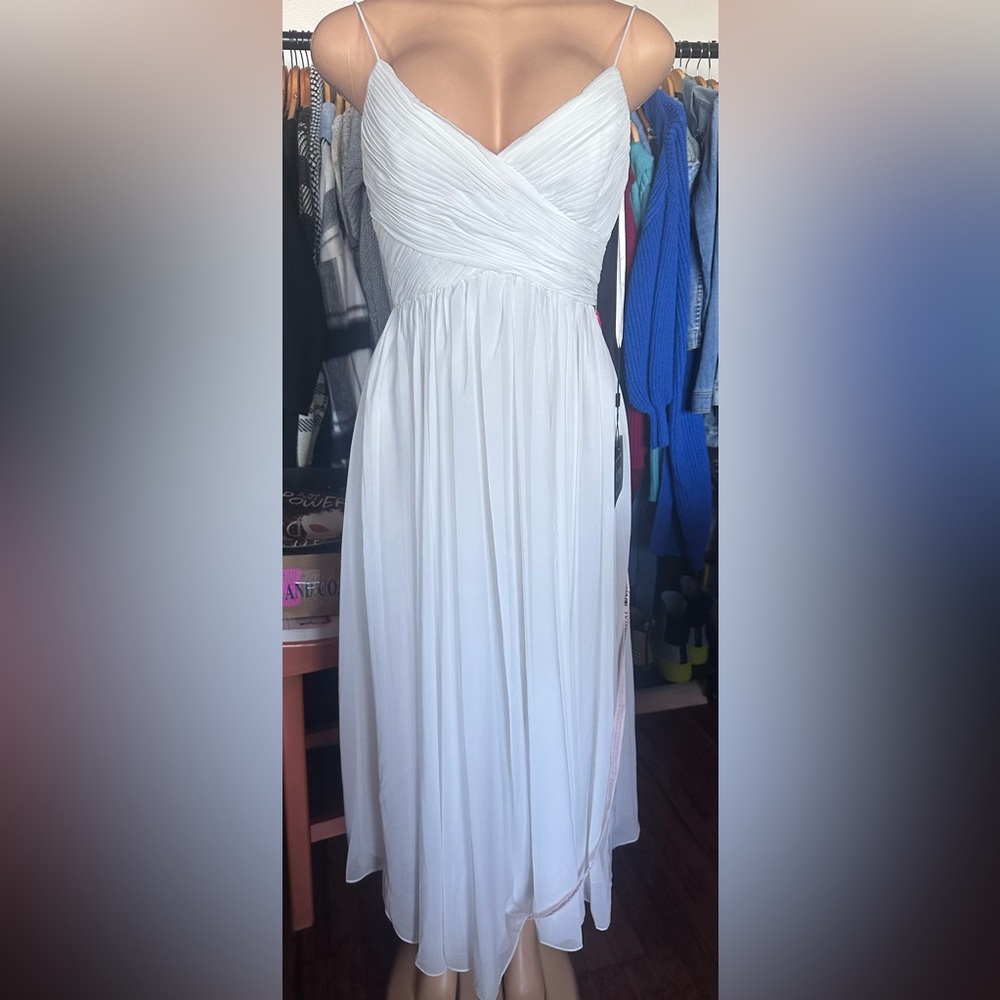 Elegant Strapless White Dress